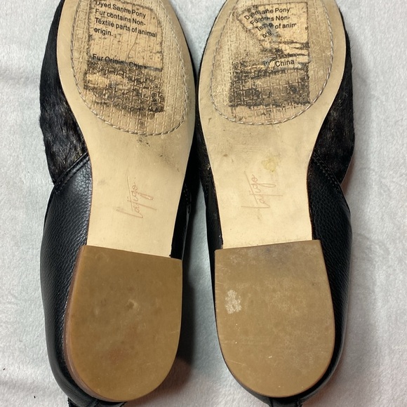 Latigo Albany Black Pony Hair/Leather slip on Flats size 8.5 - Picture 5 of 5